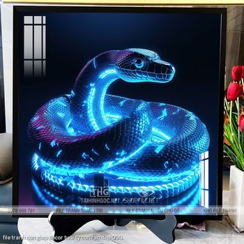 file tranh con giap decor tuoi ty con ran dep 090