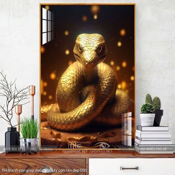 file tranh con giap decor tuoi ty con ran dep 091