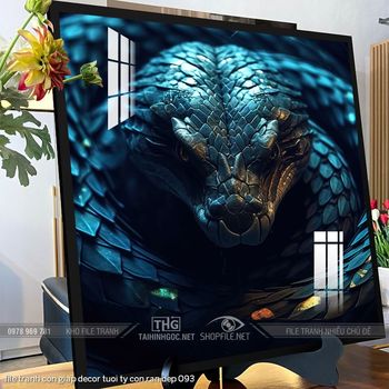 file tranh con giap decor tuoi ty con ran dep 093