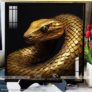 file tranh con giap decor tuoi ty con ran dep 095