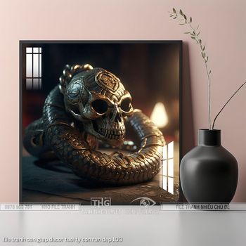 file tranh con giap decor tuoi ty con ran dep 100