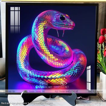 file tranh con giap decor tuoi ty con ran dep 102