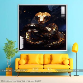 file tranh con giap decor tuoi ty con ran dep 103