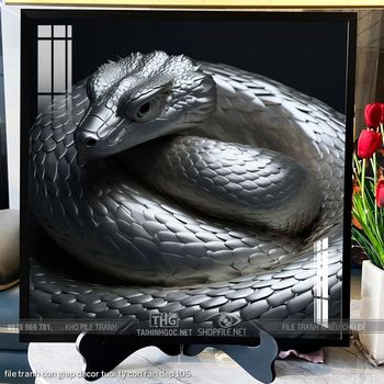 file tranh con giap decor tuoi ty con ran dep 105