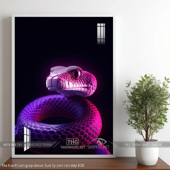 file tranh con giap decor tuoi ty con ran dep 106