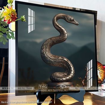 file tranh con giap decor tuoi ty con ran dep 107