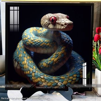 file tranh con giap decor tuoi ty con ran dep 110