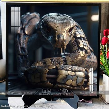 file tranh con giap decor tuoi ty con ran dep 124