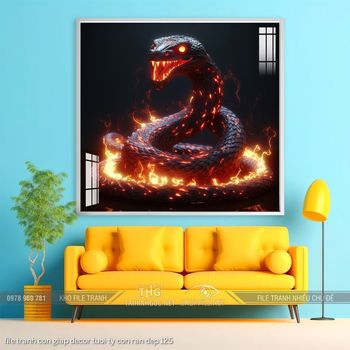 file tranh con giap decor tuoi ty con ran dep 125