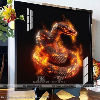 file tranh con giap decor tuoi ty con ran dep 127