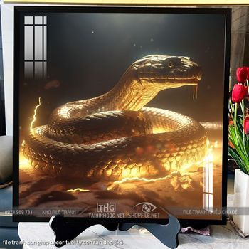 file tranh con giap decor tuoi ty con ran dep 128