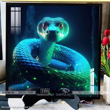 file tranh con giap decor tuoi ty con ran dep 129