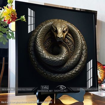 file tranh con giap decor tuoi ty con ran dep 130