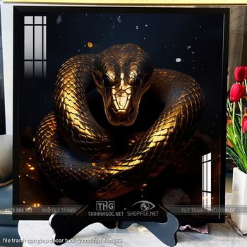 file tranh con giap decor tuoi ty con ran dep 133