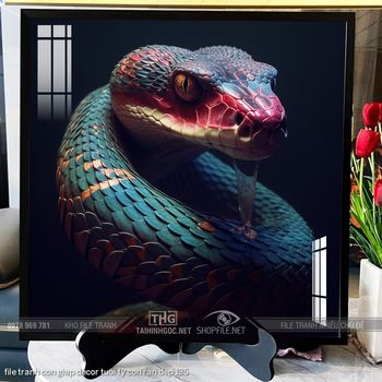 file tranh con giap decor tuoi ty con ran dep 135