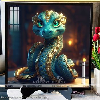 file tranh con giap decor tuoi ty con ran dep 142