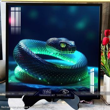 file tranh con giap decor tuoi ty con ran dep 147