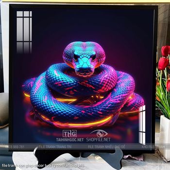 file tranh con giap decor tuoi ty con ran dep 148