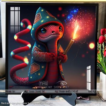 file tranh con giap decor tuoi ty con ran dep 154