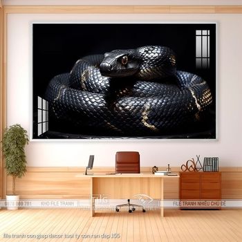 file tranh con giap decor tuoi ty con ran dep 155