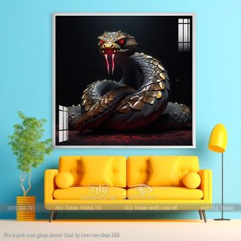 file tranh con giap decor tuoi ty con ran dep 156