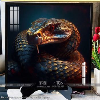 file tranh con giap decor tuoi ty con ran dep 159