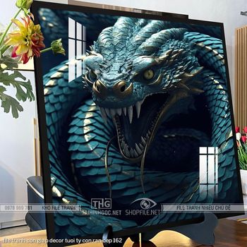 file tranh con giap decor tuoi ty con ran dep 162