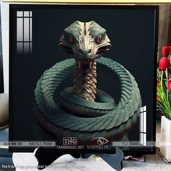 file tranh con giap decor tuoi ty con ran dep 164