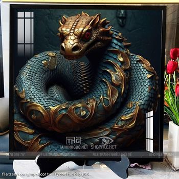 file tranh con giap decor tuoi ty con ran dep 168