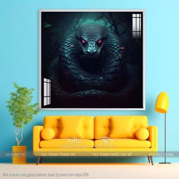 file tranh con giap decor tuoi ty con ran dep 176