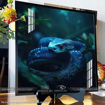 file tranh con giap decor tuoi ty con ran dep 177