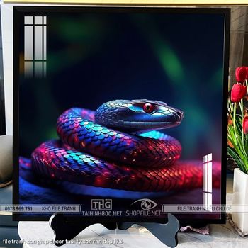 file tranh con giap decor tuoi ty con ran dep 178