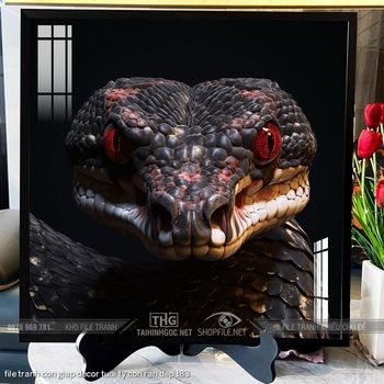 file tranh con giap decor tuoi ty con ran dep 183