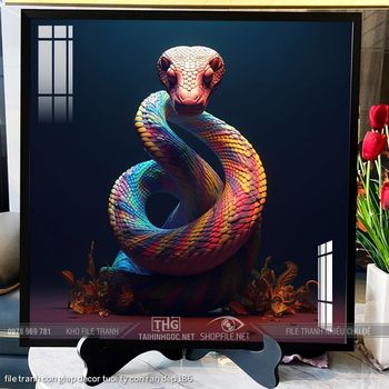 file tranh con giap decor tuoi ty con ran dep 186