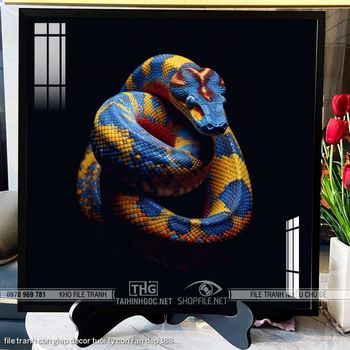 file tranh con giap decor tuoi ty con ran dep 188