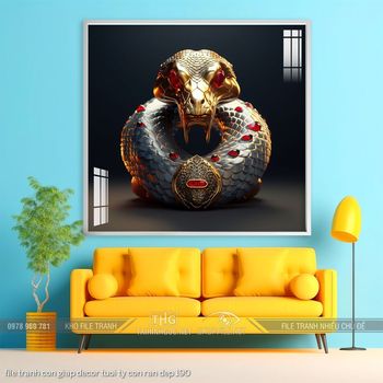 file tranh con giap decor tuoi ty con ran dep 190