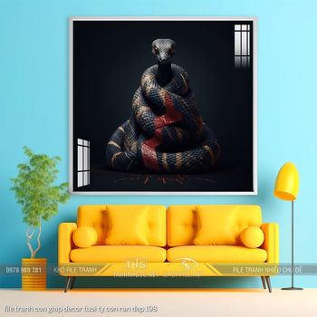 file tranh con giap decor tuoi ty con ran dep 198