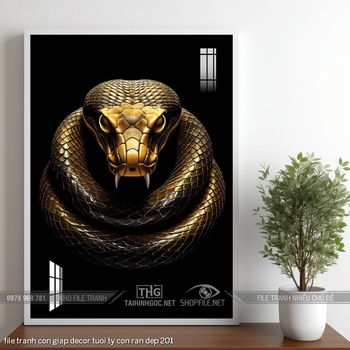 file tranh con giap decor tuoi ty con ran dep 201