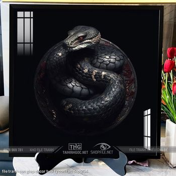 file tranh con giap decor tuoi ty con ran dep 204