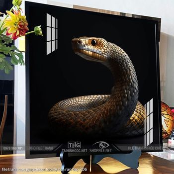 file tranh con giap decor tuoi ty con ran dep 206