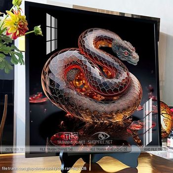 file tranh con giap decor tuoi ty con ran dep 208