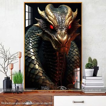 file tranh con giap decor tuoi ty con ran dep 212