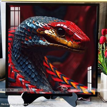 file tranh con giap decor tuoi ty con ran dep 213