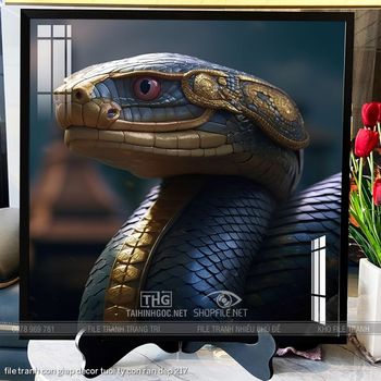 file tranh con giap decor tuoi ty con ran dep 217