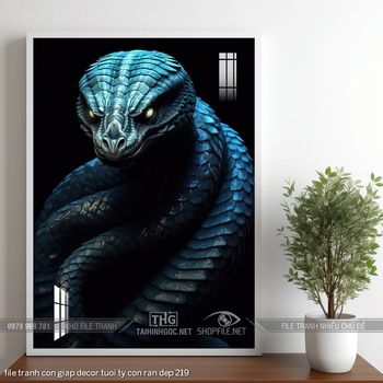 file tranh con giap decor tuoi ty con ran dep 219