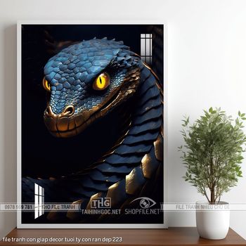 file tranh con giap decor tuoi ty con ran dep 223