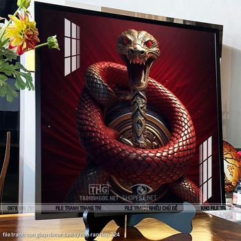 file tranh con giap decor tuoi ty con ran dep 224