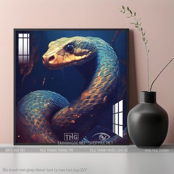 file tranh con giap decor tuoi ty con ran dep 227