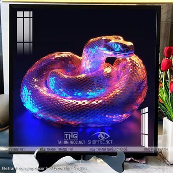 file tranh con giap decor tuoi ty con ran dep 230