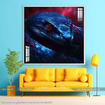 file tranh con giap decor tuoi ty con ran dep 231